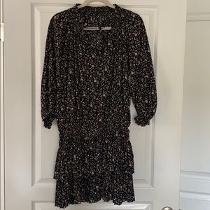 Amenah Laguna Beach black floral dress